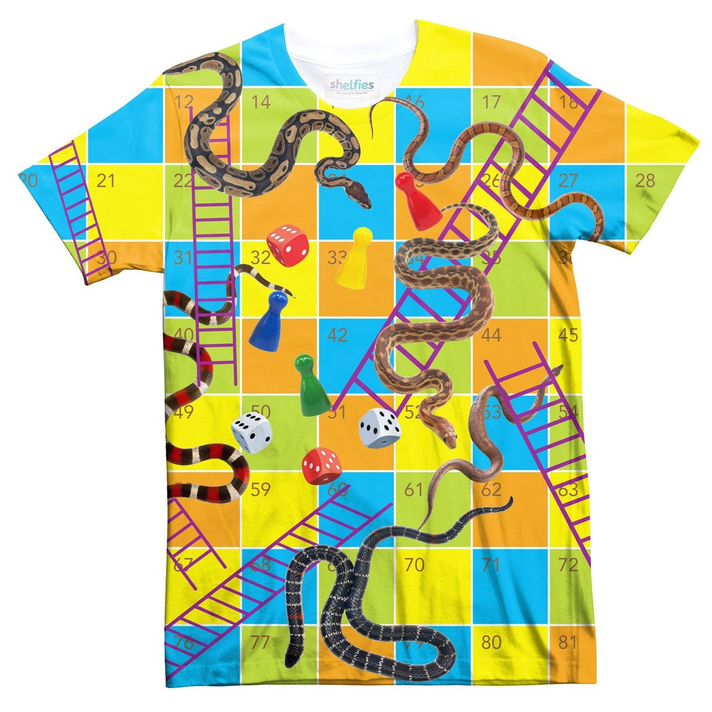 Snakes & Ladders With Pieces T-Shirt-Subliminator-| All-Over-Print Everywhere - Designed to Make You Smile