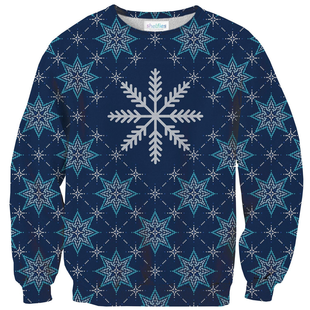 Snowflake Sweater-Shelfies-| All-Over-Print Everywhere - Designed to Make You Smile