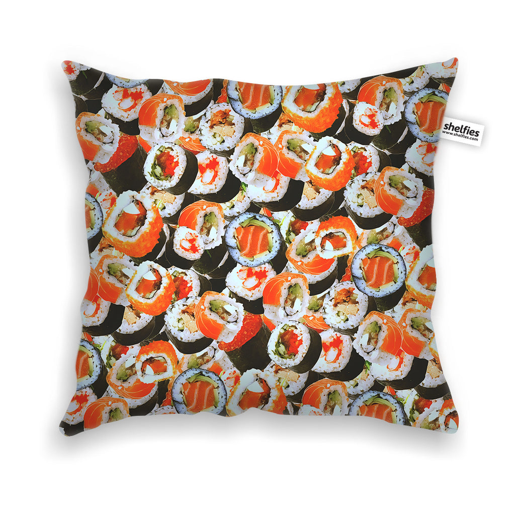 Sushi Invasion Throw Pillow Case-Shelfies-| All-Over-Print Everywhere - Designed to Make You Smile