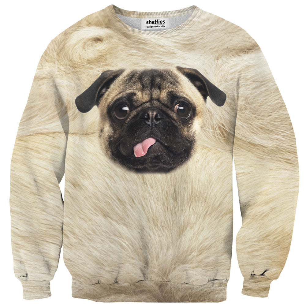 Pug Face Sweater-Subliminator-| All-Over-Print Everywhere - Designed to Make You Smile
