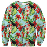Tropical Bird Sweater-Subliminator-| All-Over-Print Everywhere - Designed to Make You Smile