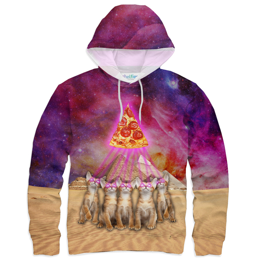 The Great Pyramid of Pizza Hoodie-Subliminator-| All-Over-Print Everywhere - Designed to Make You Smile