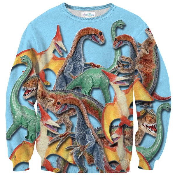 Toy Dinos Sweater-Subliminator-| All-Over-Print Everywhere - Designed to Make You Smile