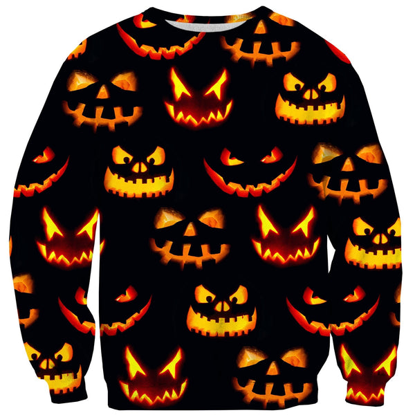 Trick Or Treat Invasion Sweater-Shelfies-| All-Over-Print Everywhere - Designed to Make You Smile