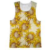 Vintage Sunflowers Tank Top-kite.ly-| All-Over-Print Everywhere - Designed to Make You Smile