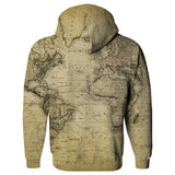 Vintage World Map Hoodie-Subliminator-| All-Over-Print Everywhere - Designed to Make You Smile