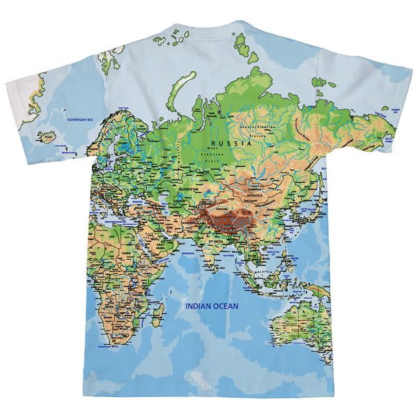 World Map T-Shirt-Subliminator-| All-Over-Print Everywhere - Designed to Make You Smile