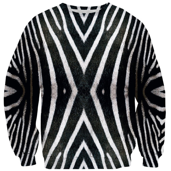 Zebra Face Sweater-Shelfies-| All-Over-Print Everywhere - Designed to Make You Smile