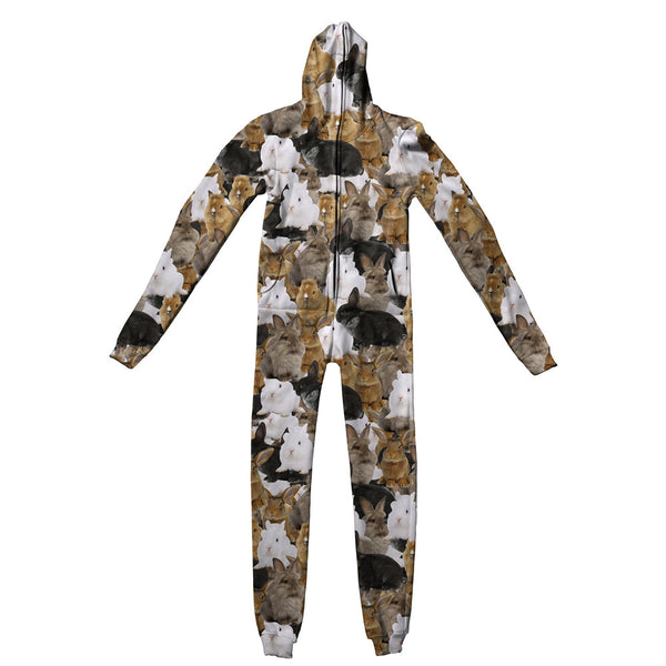 Bunny Invasion Adult Jumpsuit-Shelfies-| All-Over-Print Everywhere - Designed to Make You Smile
