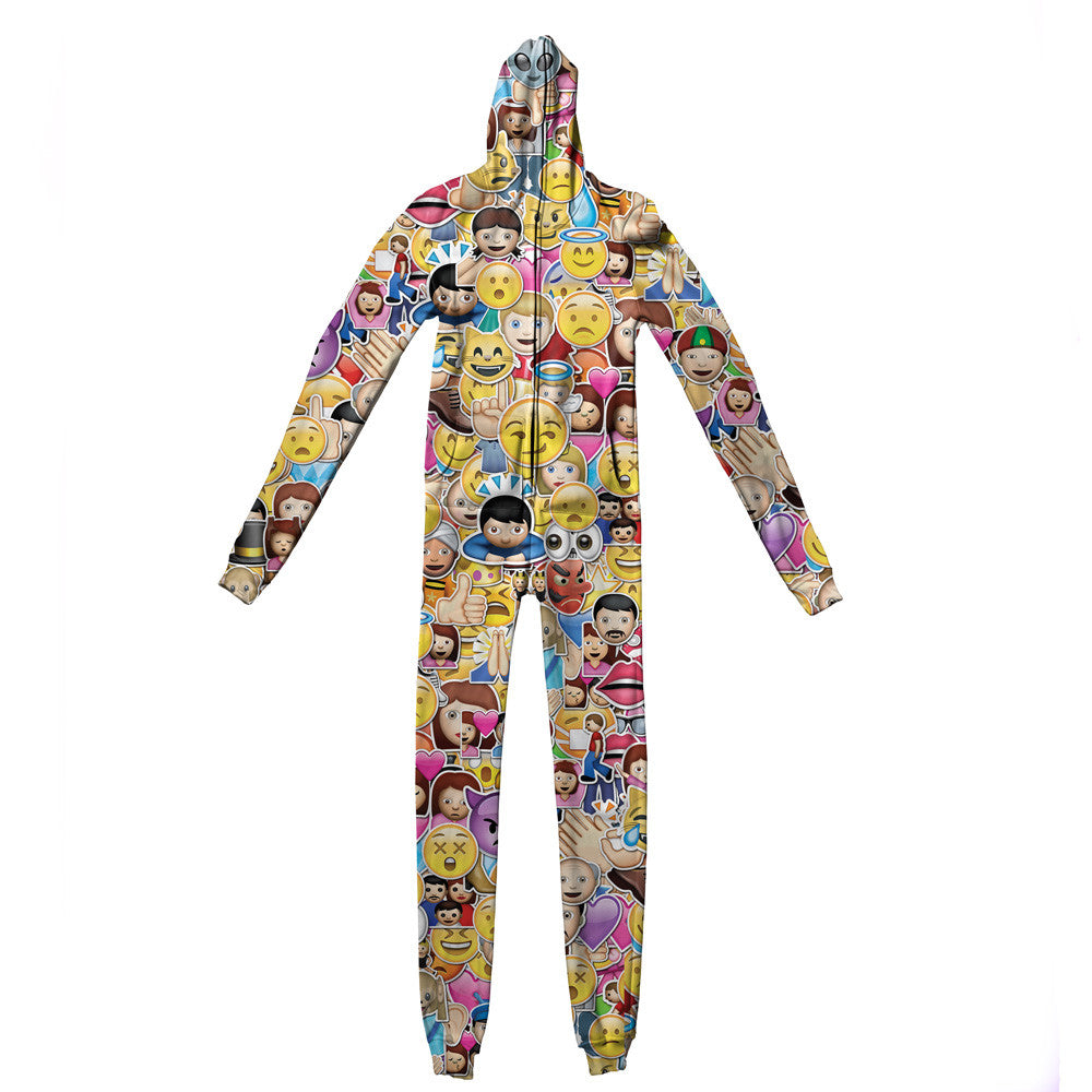 Emoji Invasion Adult Jumpsuit-Shelfies-| All-Over-Print Everywhere - Designed to Make You Smile