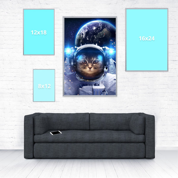 Astronaut Cat Poster-Shelfies-20 x 30-| All-Over-Print Everywhere - Designed to Make You Smile