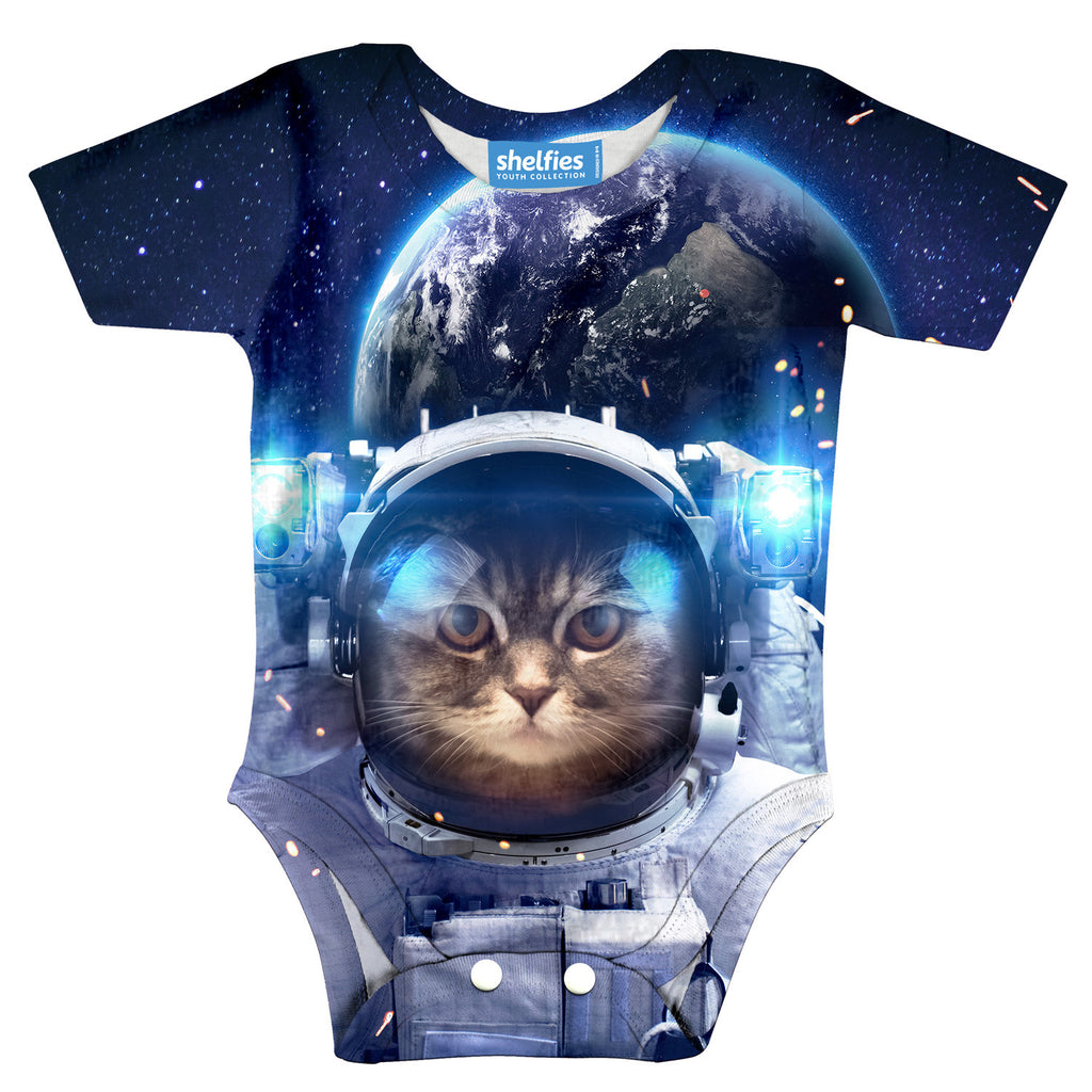 Astronaut Cat Baby Onesie-Shelfies-| All-Over-Print Everywhere - Designed to Make You Smile