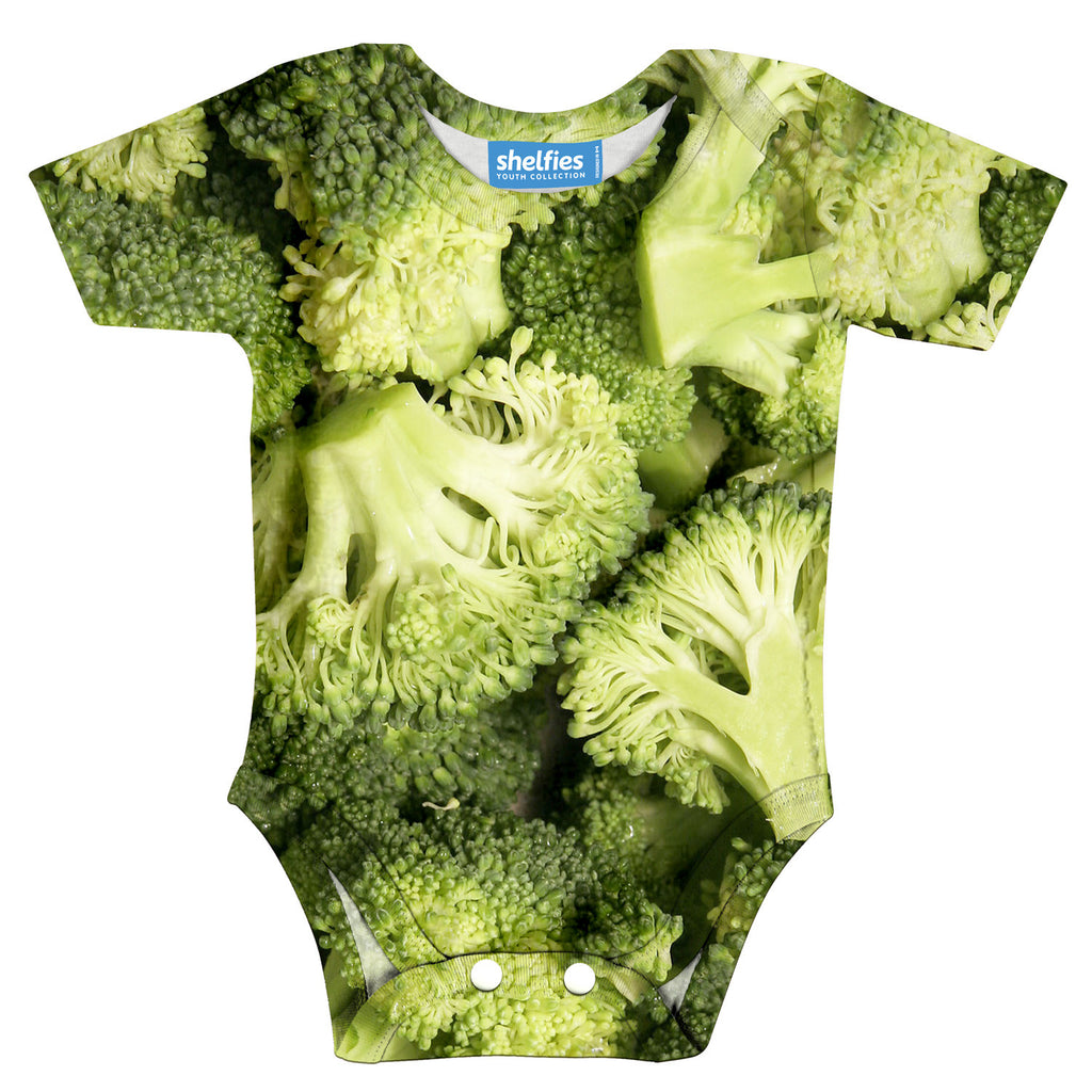 Broccoli Invasion Baby Onesie-Shelfies-| All-Over-Print Everywhere - Designed to Make You Smile