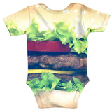 Burger Baby Onesie-Shelfies-| All-Over-Print Everywhere - Designed to Make You Smile