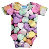 Candy Heart Invasion Baby Onesie-Shelfies-| All-Over-Print Everywhere - Designed to Make You Smile