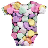 Candy Heart Invasion Baby Onesie-Shelfies-| All-Over-Print Everywhere - Designed to Make You Smile
