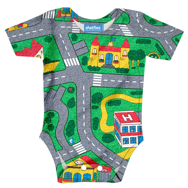 Carpet Track Baby Onesie-Shelfies-| All-Over-Print Everywhere - Designed to Make You Smile