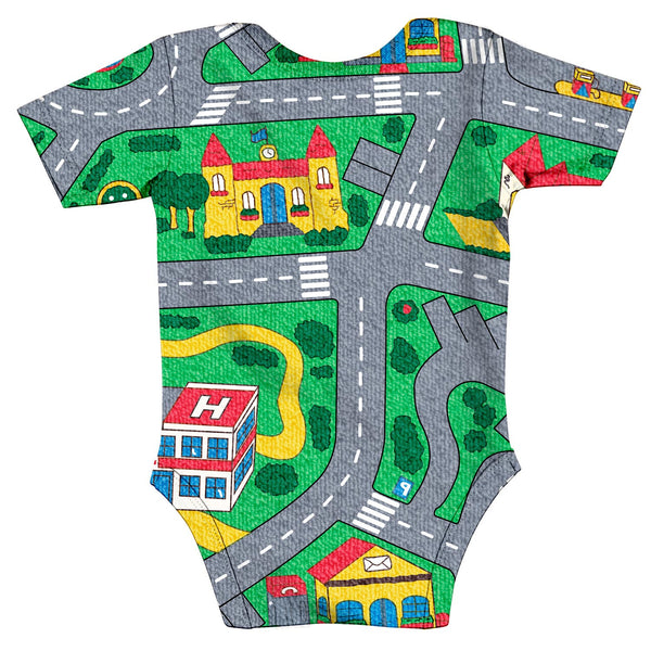 Carpet Track Baby Onesie-Shelfies-| All-Over-Print Everywhere - Designed to Make You Smile