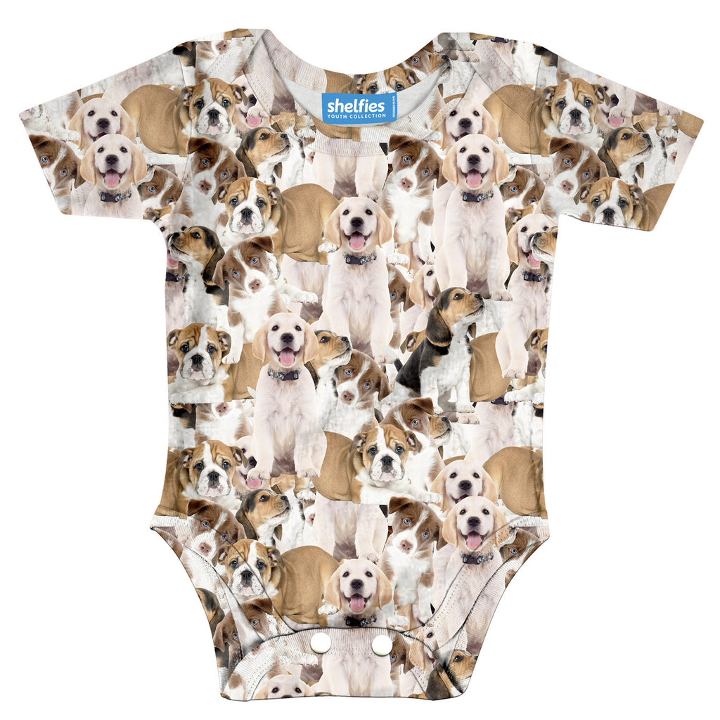Doggy Invasion Baby Onesie-Shelfies-| All-Over-Print Everywhere - Designed to Make You Smile