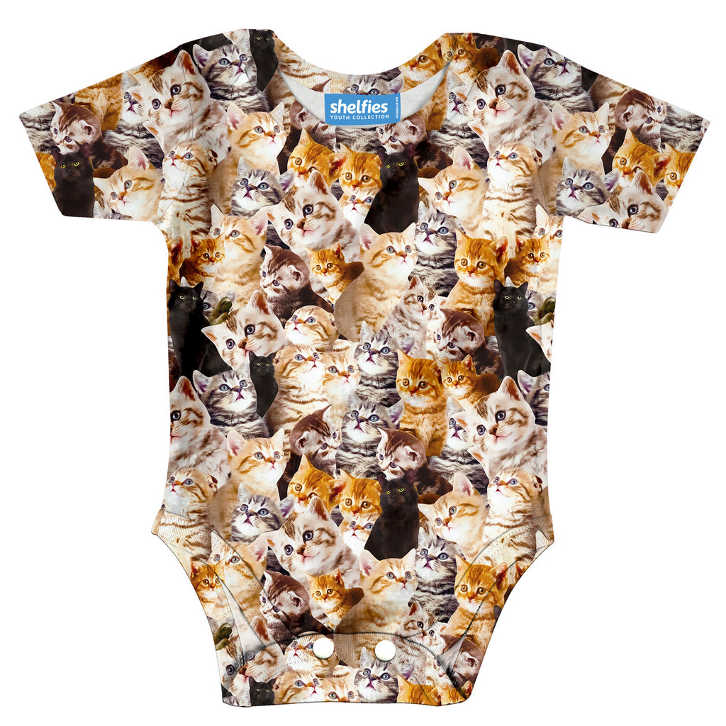 Kitty Invasion Baby Onesie-Shelfies-| All-Over-Print Everywhere - Designed to Make You Smile