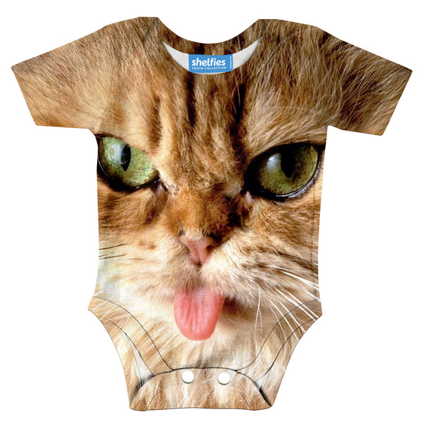 Cat "Pussy Face" Baby Onesie-Shelfies-| All-Over-Print Everywhere - Designed to Make You Smile