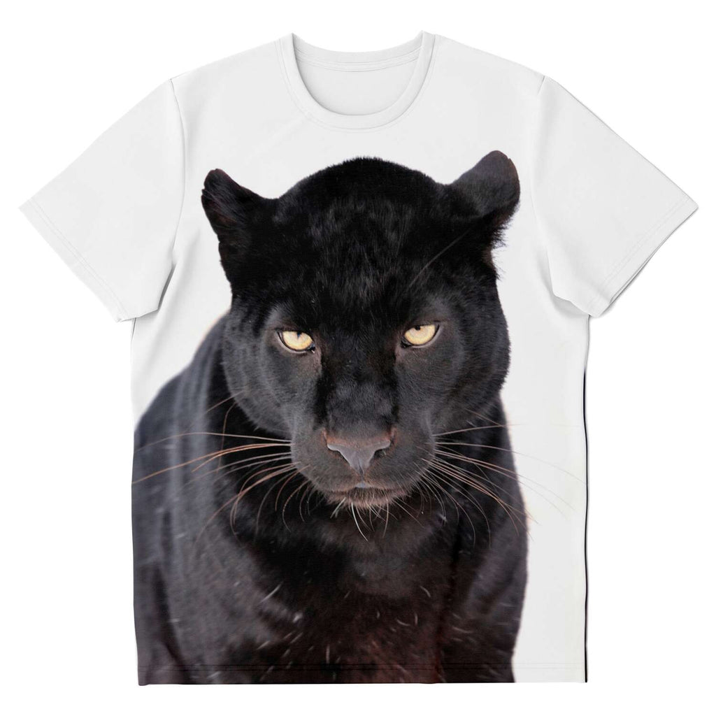 Black Leopard Face T-Shirt-Subliminator-XS-| All-Over-Print Everywhere - Designed to Make You Smile