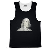 Benjamin Franklin Basic Tank Top-Printify-Black-S-| All-Over-Print Everywhere - Designed to Make You Smile
