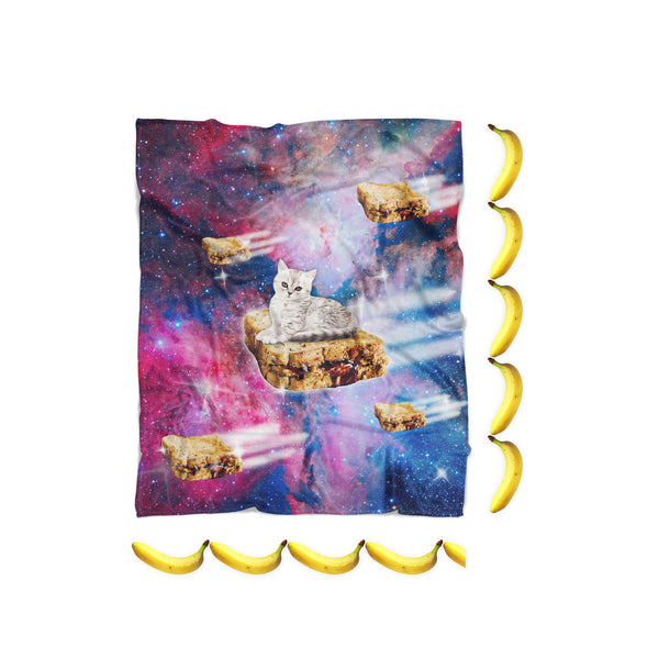 PB&J Galaxy Cat Blanket-Gooten-| All-Over-Print Everywhere - Designed to Make You Smile