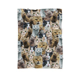 Scaredy Cat Invasion Blanket-Gooten-Cuddle-| All-Over-Print Everywhere - Designed to Make You Smile