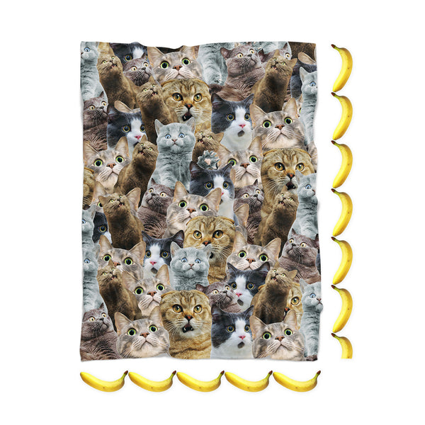 Scaredy Cat Invasion Blanket-Gooten-| All-Over-Print Everywhere - Designed to Make You Smile