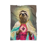 Sloth Jesus Blanket-Gooten-Cuddle-| All-Over-Print Everywhere - Designed to Make You Smile