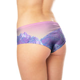 Pastel Mountains Booty Shorts-Shelfies-| All-Over-Print Everywhere - Designed to Make You Smile