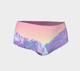 Pastel Mountains Booty Shorts-Shelfies-| All-Over-Print Everywhere - Designed to Make You Smile