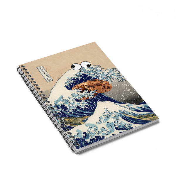 Great Wave of Cookie Monster Spiral Notebook-Printify-Spiral Notebook-| All-Over-Print Everywhere - Designed to Make You Smile
