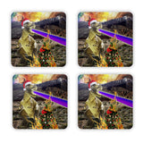 Christmas Dino Coaster Set-Gooten-4-Pack-| All-Over-Print Everywhere - Designed to Make You Smile