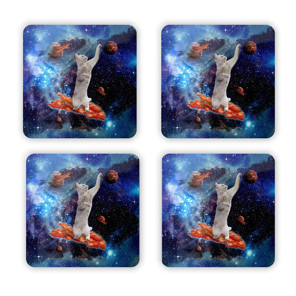 Bacon Cat Coaster Set-Gooten-Set of 4-| All-Over-Print Everywhere - Designed to Make You Smile