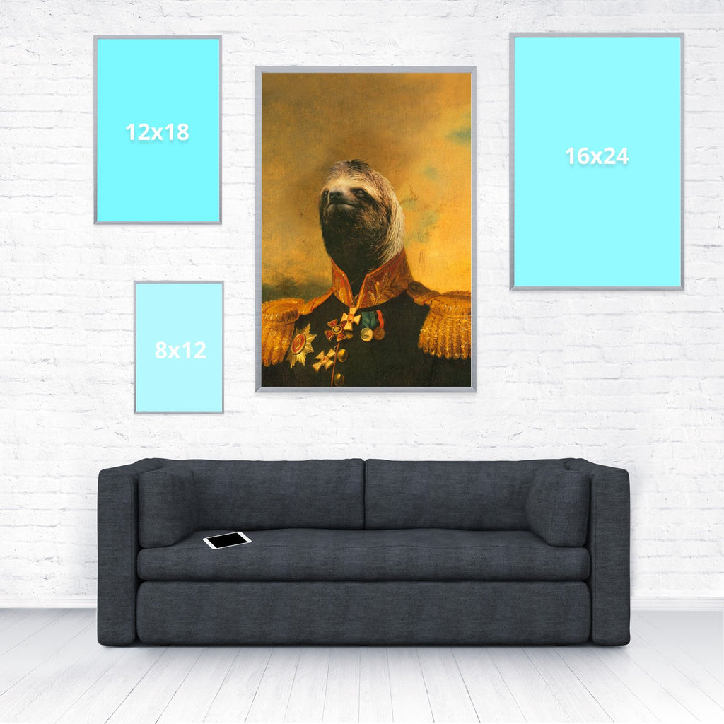 Commander Sloth Poster-Shelfies-20" x 30"-| All-Over-Print Everywhere - Designed to Make You Smile