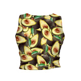 Avocado Invasion Crop Tank-Shelfies-| All-Over-Print Everywhere - Designed to Make You Smile