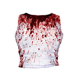 Blood Splatter Crop Tank-Shelfies-| All-Over-Print Everywhere - Designed to Make You Smile
