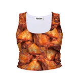 Chicken Wings Invasion Crop Tank-Shelfies-| All-Over-Print Everywhere - Designed to Make You Smile
