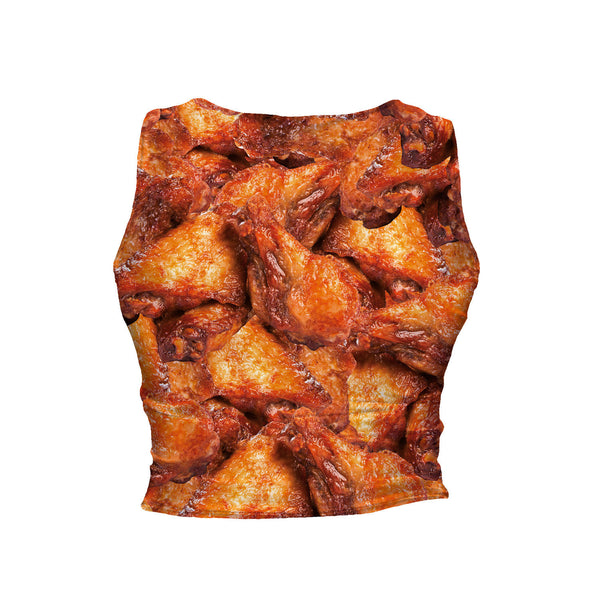 Chicken Wings Invasion Crop Tank-Shelfies-| All-Over-Print Everywhere - Designed to Make You Smile