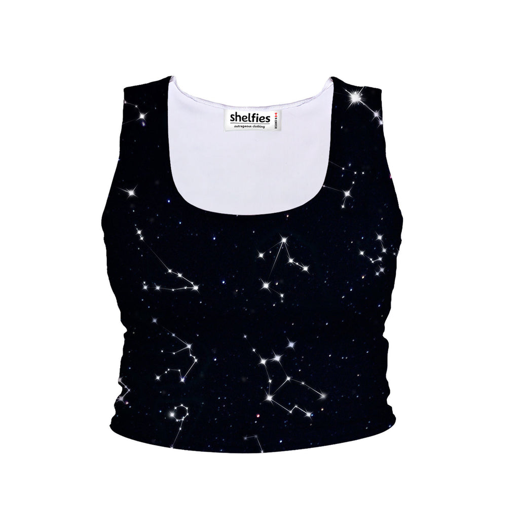 Constellations Crop Tank-Shelfies-| All-Over-Print Everywhere - Designed to Make You Smile