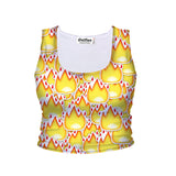Fire Emoji Invasion Crop Tank-Shelfies-| All-Over-Print Everywhere - Designed to Make You Smile
