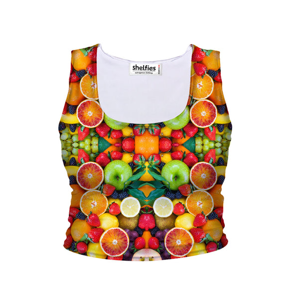 Fruit Explosion Crop Tank-Shelfies-| All-Over-Print Everywhere - Designed to Make You Smile
