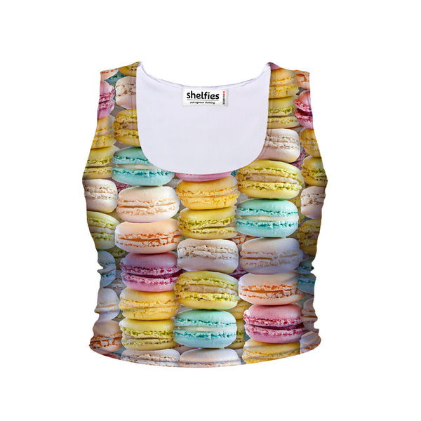 Pastel Macaroons Crop Tank-Shelfies-| All-Over-Print Everywhere - Designed to Make You Smile