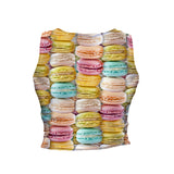 Pastel Macaroons Crop Tank-Shelfies-| All-Over-Print Everywhere - Designed to Make You Smile