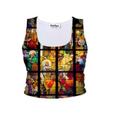 Stained Glass Crop Tank-Shelfies-| All-Over-Print Everywhere - Designed to Make You Smile