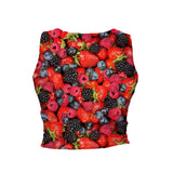Summer Berries Invasion Crop Tank-Shelfies-| All-Over-Print Everywhere - Designed to Make You Smile