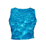 Water Crop Tank-Shelfies-| All-Over-Print Everywhere - Designed to Make You Smile