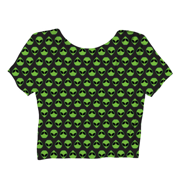 Alienz Crop Top-Shelfies-| All-Over-Print Everywhere - Designed to Make You Smile